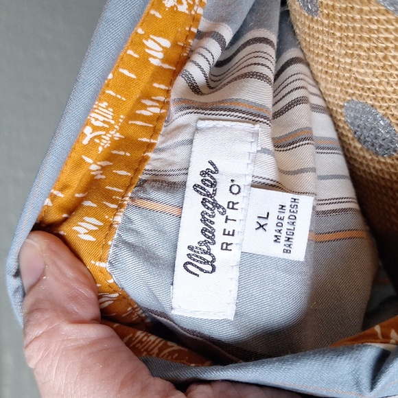 Retro Wrangler striped snap buttonfront long sleeve size XL - Picture 5 of 11